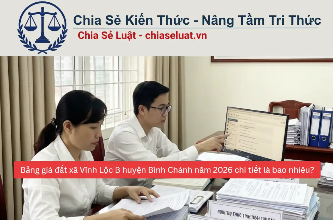 Bảng giá đất xã Vĩnh Lộc B huyện Bình Chánh năm 2026 chi tiết là bao nhiêu?