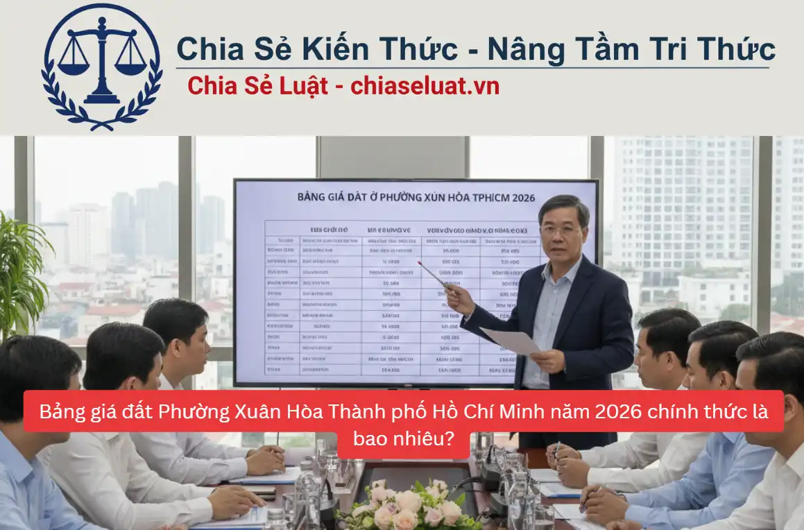 Bảng giá đất Phường Xuân Hòa Thành phố Hồ Chí Minh năm 2026 chính thức là bao nhiêu?