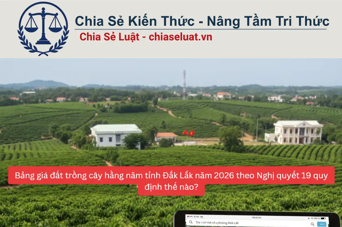 Bảng giá đất trồng cây hằng năm tỉnh Đắk Lắk năm 2026 theo Nghị quyết 19 quy định thế nào?