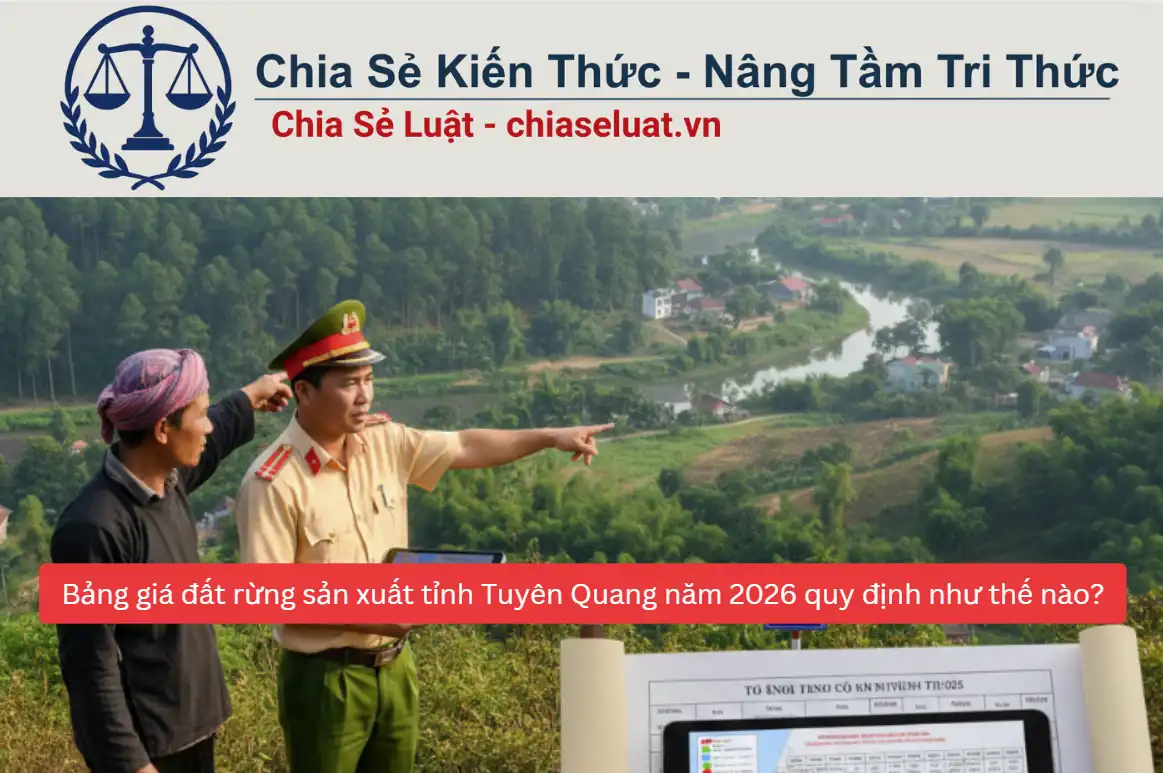 Bảng giá đất rừng sản xuất tỉnh Tuyên Quang năm 2026 quy định như thế nào?