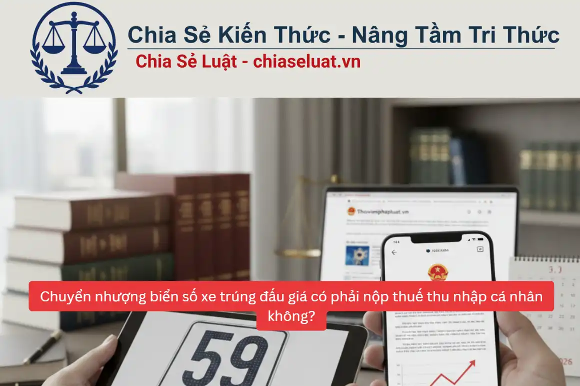Chuyển nhượng biển số xe trúng đấu giá có phải nộp thuế thu nhập cá nhân không?