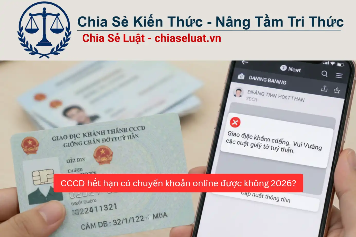 CCCD hết hạn có chuyển khoản online được không 2026?