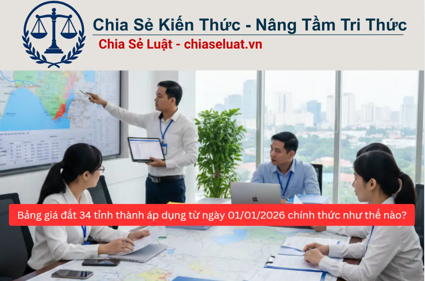 Bảng giá đất 34 tỉnh thành áp dụng từ ngày 01/01/2026 chính thức như thế nào?