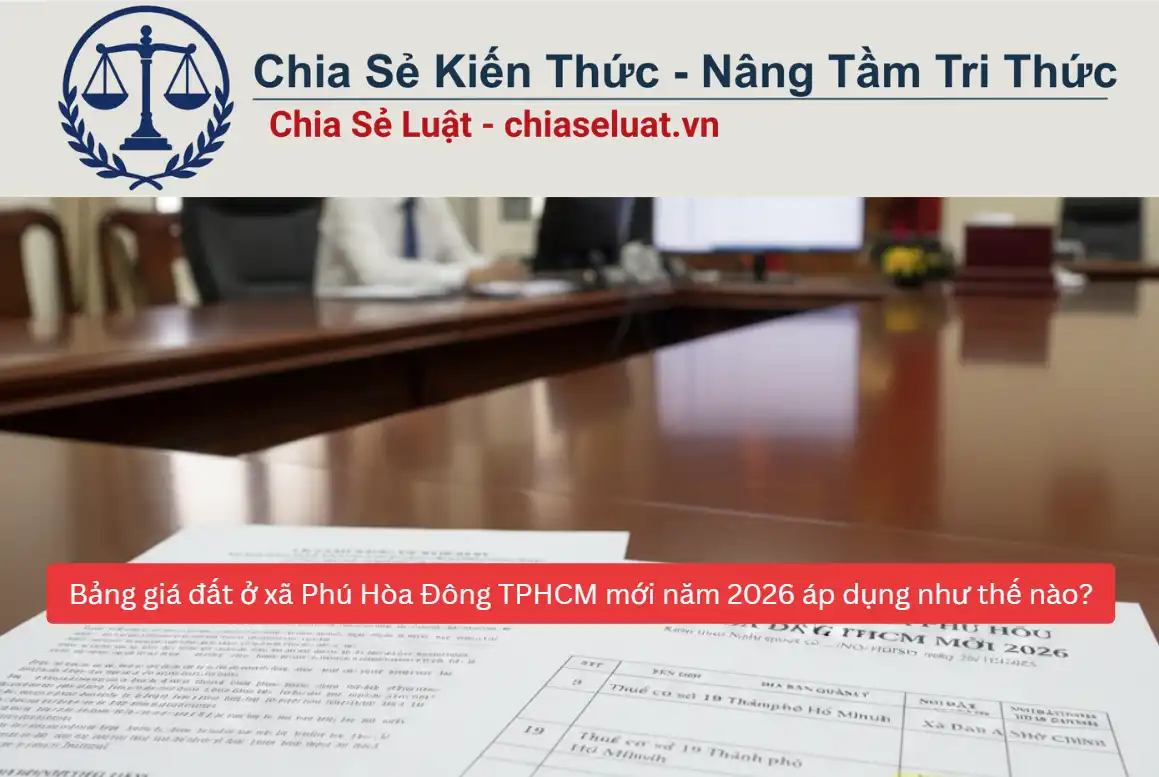 Bảng giá đất ở xã Phú Hòa Đông TPHCM mới năm 2026 áp dụng như thế nào?