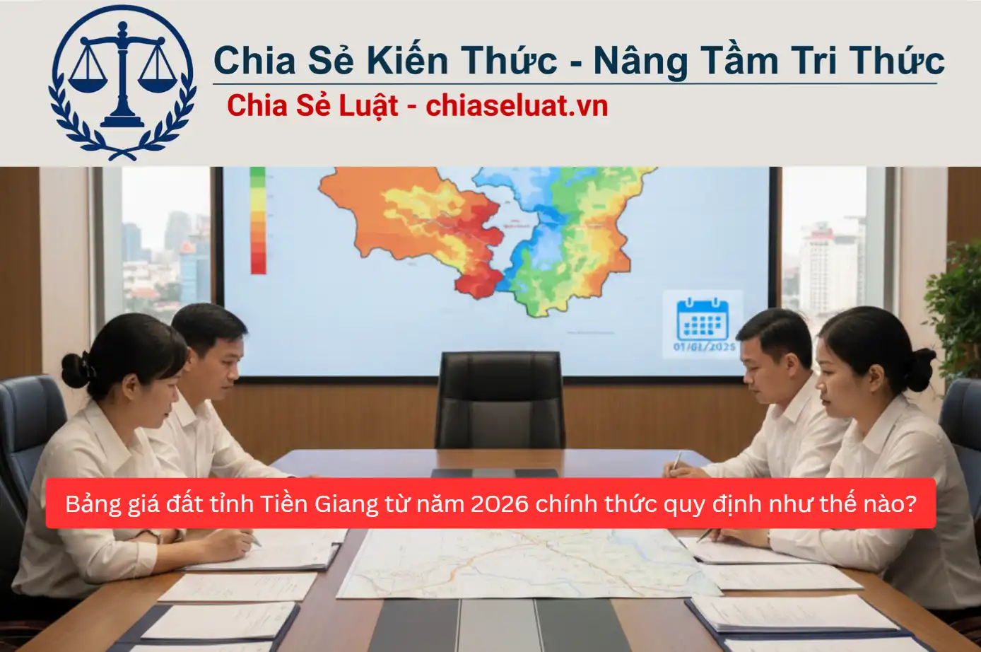 Bảng giá đất tỉnh Tiền Giang từ năm 2026 chính thức quy định như thế nào?