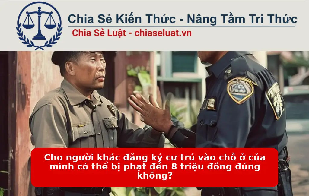 Cho người khác đăng ký cư trú vào chỗ ở của mình có thể bị phạt đến 8 triệu đồng đúng không?