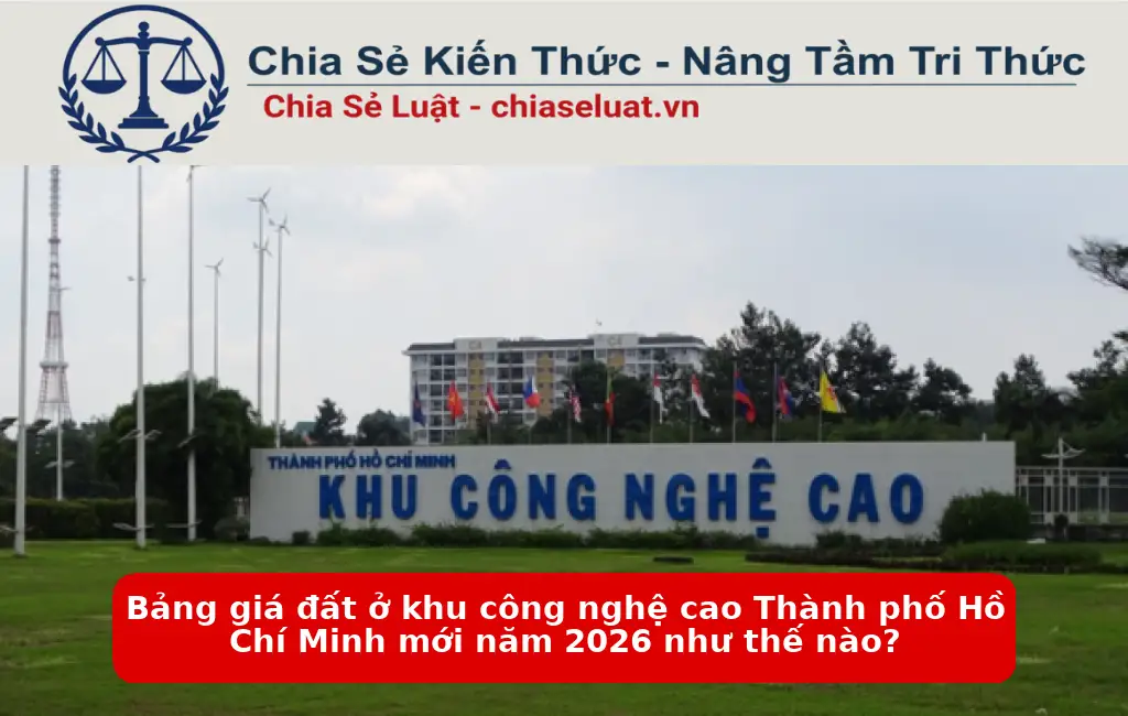 Bảng giá đất ở khu công nghệ cao Thành phố Hồ Chí Minh mới năm 2026 như thế nào?