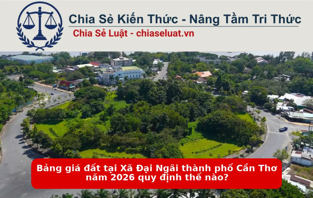 Bảng giá đất tại Xã Đại Ngãi thành phố Cần Thơ năm 2026 quy định thế nào?
