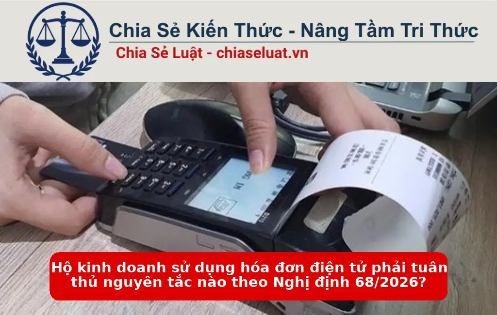 Hộ kinh doanh sử dụng hóa đơn điện tử phải tuân thủ nguyên tắc nào theo Nghị định 68/2026?