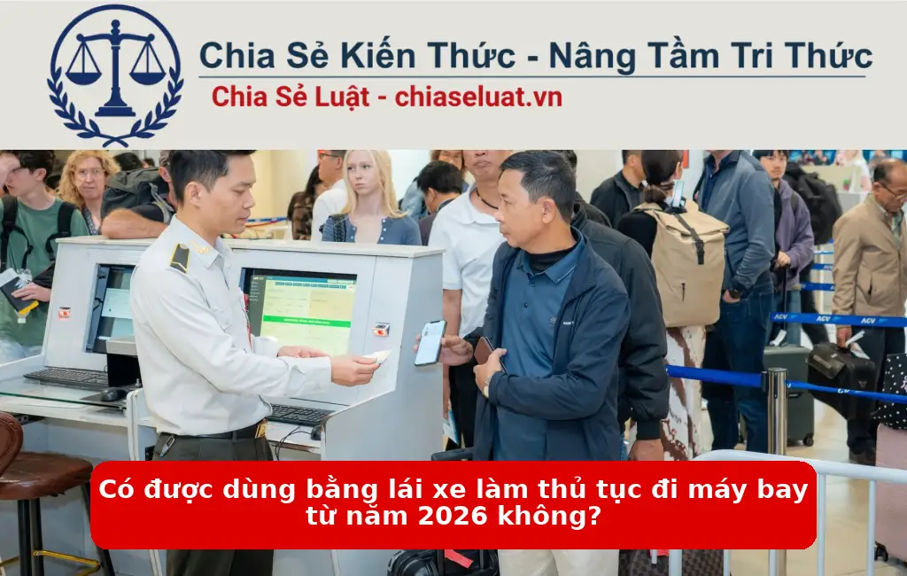 Có được dùng bằng lái xe làm thủ tục đi máy bay từ năm 2026 không?