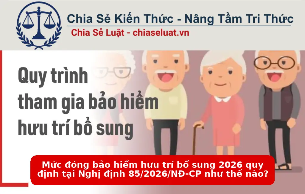 Mức đóng bảo hiểm hưu trí bổ sung 2026 quy định tại Nghị định 85/2026/NĐ-CP như thế nào?