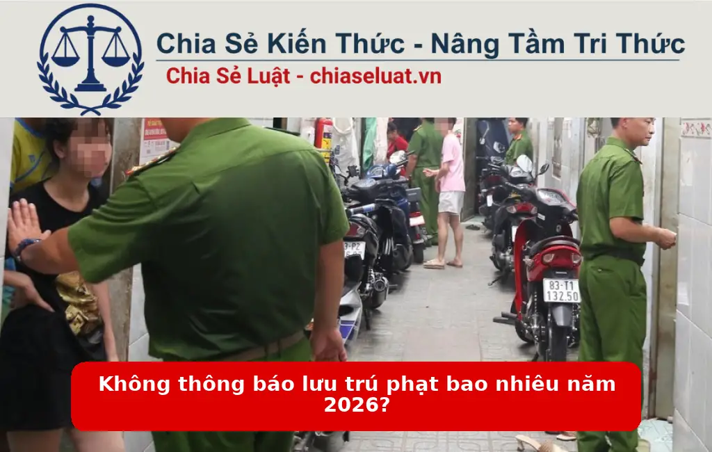 Không thông báo lưu trú phạt bao nhiêu năm 2026?